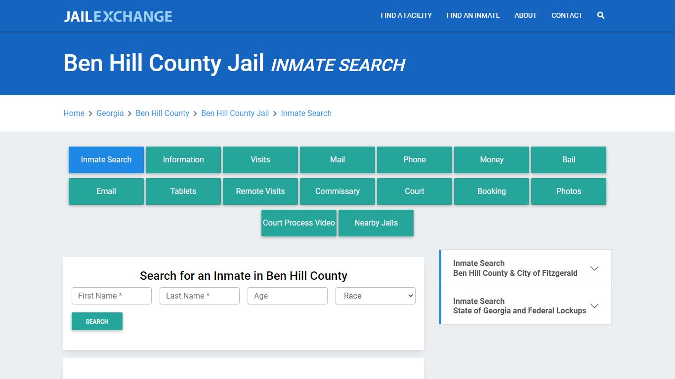 Ben Hill County Jail, GA Inmate Search: Roster & Mugshots