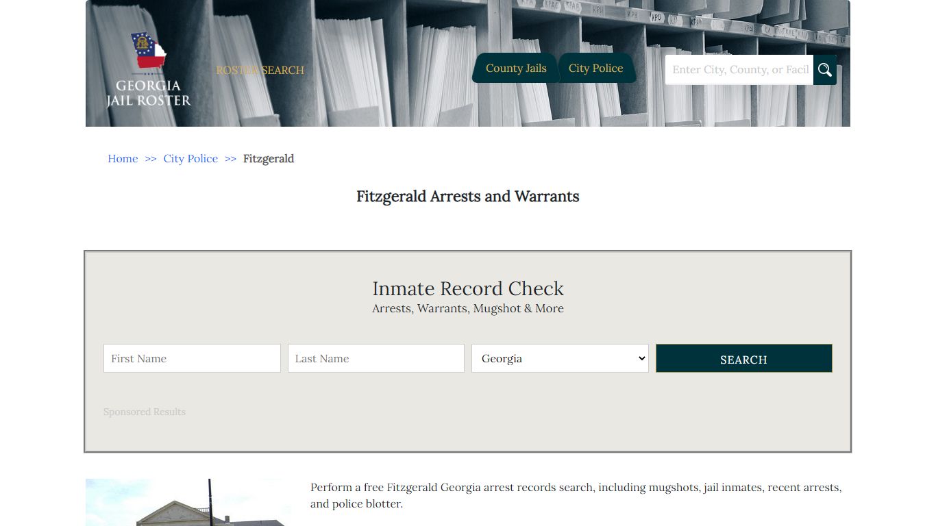 Fitzgerald Arrests and Warrants | Georgia Jail Inmate Search