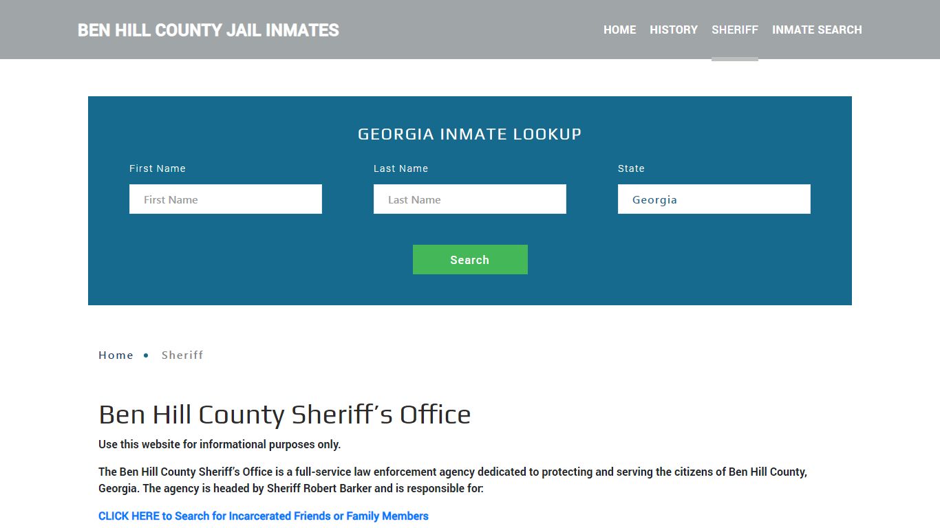 Ben Hill County Sheriff, GA Arrest Warrant Lookup